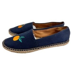 J Crew Embroidered Oranges Espadrille Flats